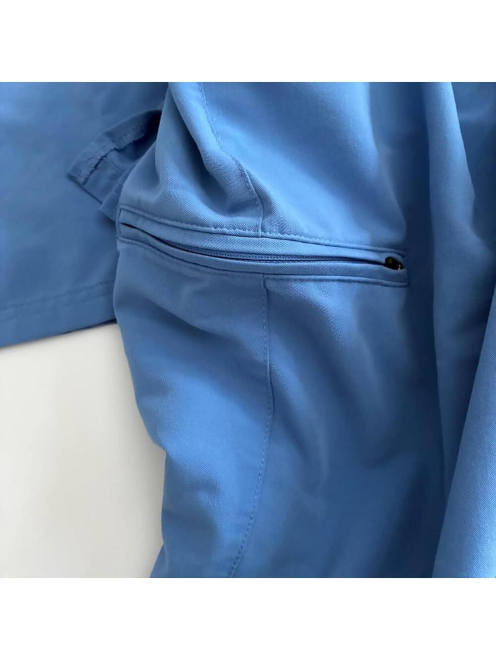 Jaanuu Scrub Set Medium Ceil Blue V Neck Top Jogger Pants Nursing Uniform - Picture 5 of 9